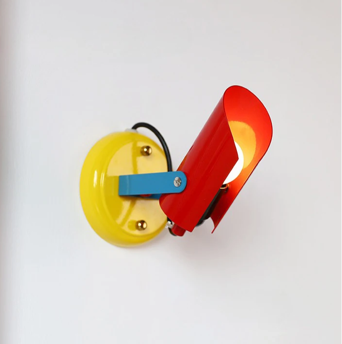 PopArt Lighting Series: Modern Adjustable Wall Light in Bold Color-Block Design