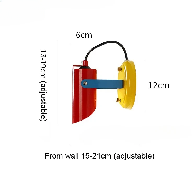 PopArt Lighting Series: Modern Adjustable Wall Light in Bold Color-Block Design