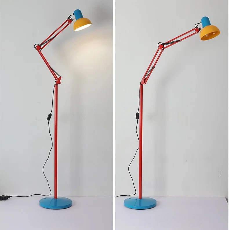 PopArt Lighting Series: Modern Minimalist Color-block Table or Floor Lamp with Adjustable Arm
