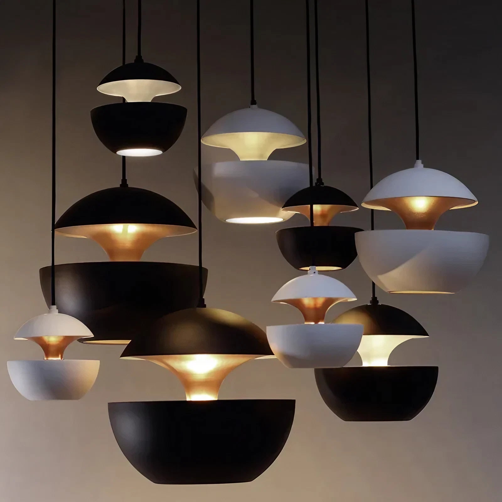 eggshell Pendant Lights bar