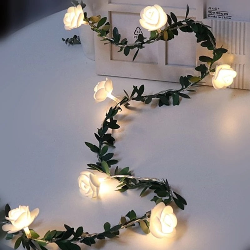 Enchanted Rose LED Garland - Fairy Light Floral String